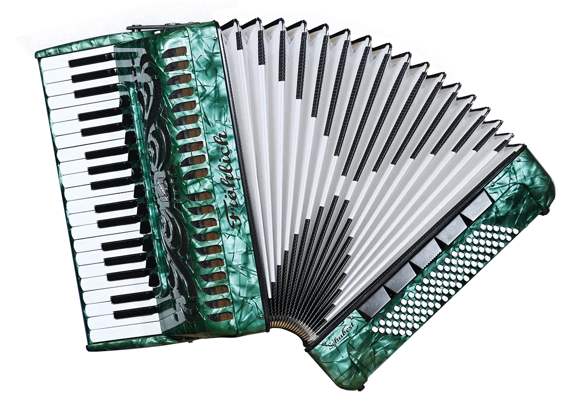 Fröhlich Akkordeon Schubert Cassotto Basic Line in Grün Perloid